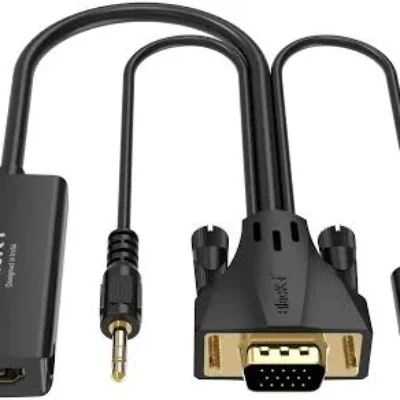 BLACK 1 VGA + AUDIO TO HDMI CONVERTER